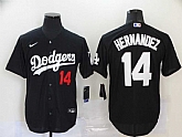 Dodgers 14 Enrique Hernandez Black 2020 Nike Cool Base Jersey,baseball caps,new era cap wholesale,wholesale hats